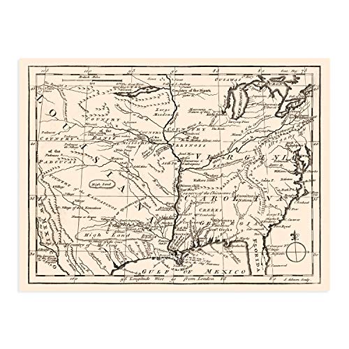 Historix Vintage 1763 Colonial America Map - 18X24 Inch Vintage Map Of Colonial America Wall Art - Old Colonial America Map Poster - Historic Colonial American Map #TOP6