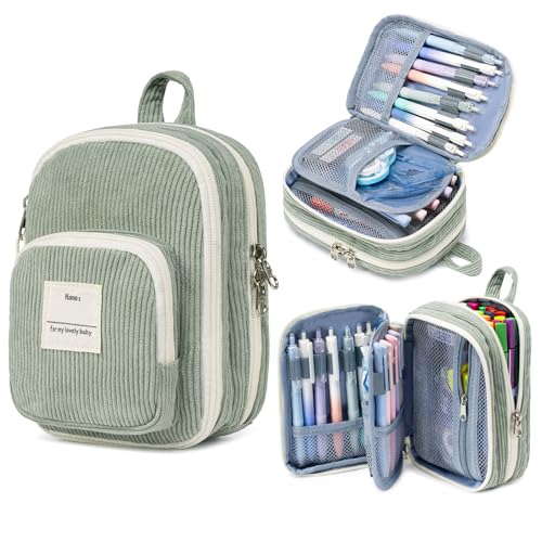 Image of LEDAOU Pencil Case Cute Zipper Pencil Pouch Large Capacity Pencil Bag Organizer School Supplies for Girls Boys Kids
