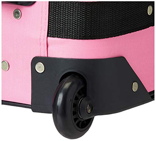 Rockland Fashion Softside Upright Luggage Set,Expandable,Lightweight,Telescopic Handle,Wheel, Pink Cross, 2-Piece Set (14/19)3