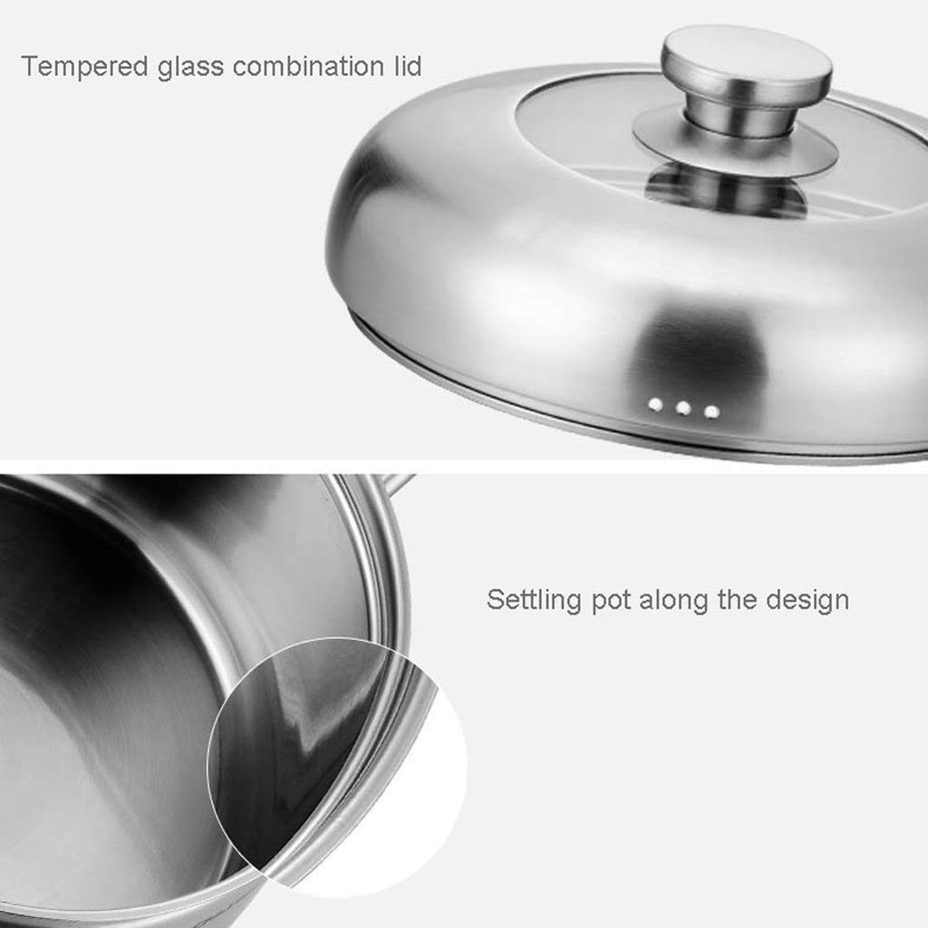 Dampfgartopf aus Edelstahl mit Dampfeinsatz und belüftetem Glasdeckel, sicher und langlebig