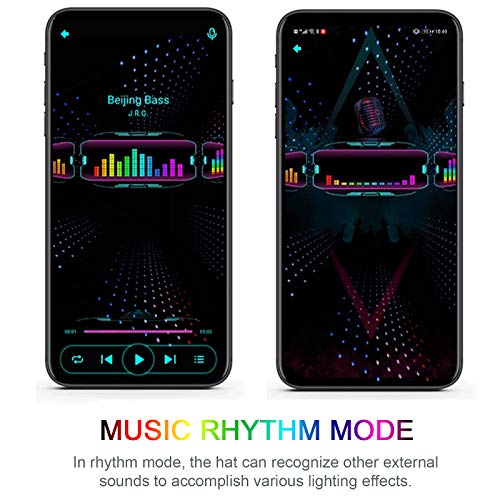 DECDEAL Chapéus de LED Tampas de tela de LED para mensagens de LED acendem personalizáveis BT Hat DI