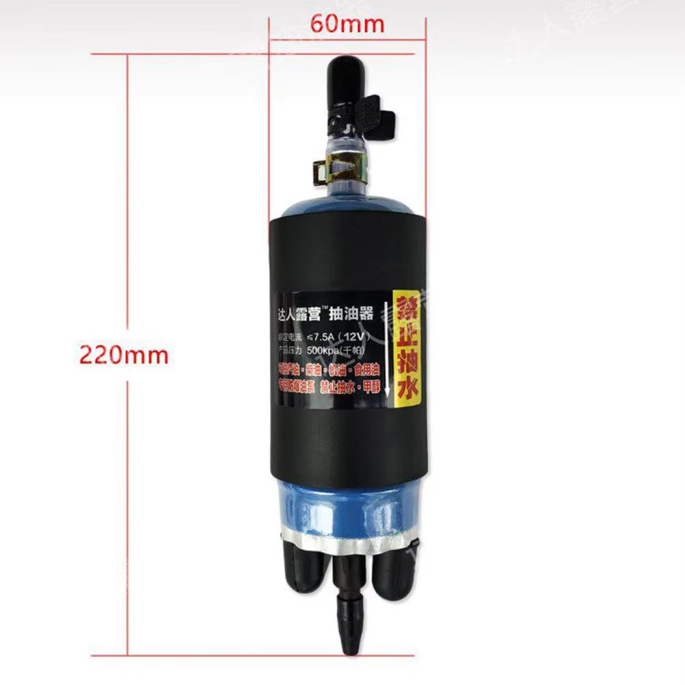 Bomba de Sifón Manual y Eléctrica, Extractor de Aceite Autocebante con Tubo Guía, Bomba Multifuncional para el Depósito de Combustible del Coche