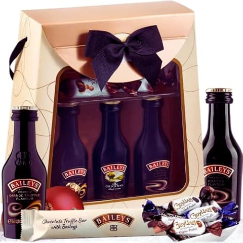 Baileys Gift - Baileys Handbag Gift - Baileys Irish Cream Baileys Truffle Baileys Orange Coffee Guylian Chocolate | Chocolate Gift set for women | 3x Baileys Miniature bottles (Baileys Gift Set) Cover