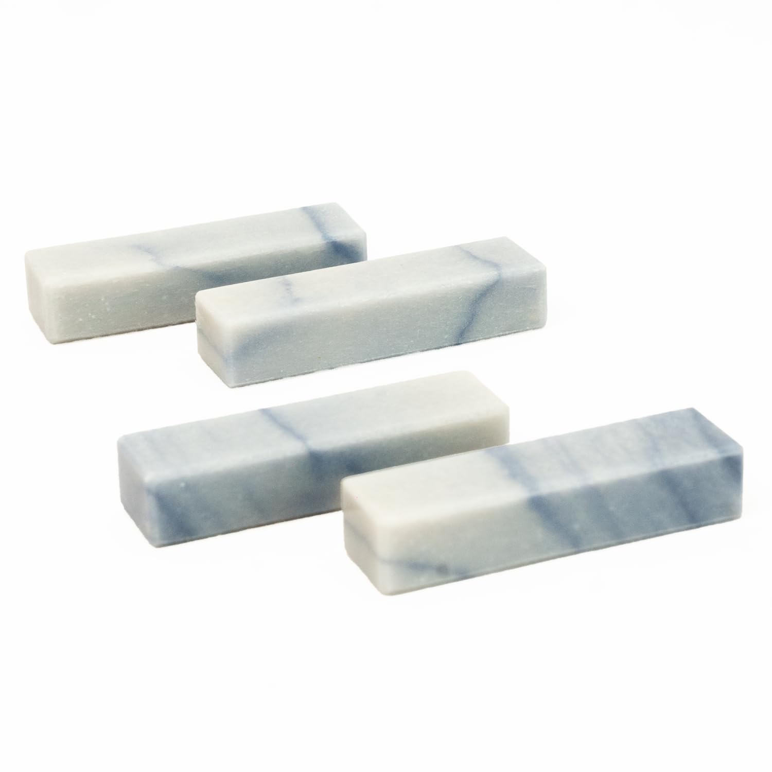FORME STUDIO Poggia Posate Design in Marmo Azul Macaubas – Set 4 Pezzi – Poggia Bacchette Artigianale Made in Italy – Elegante Accessorio da Tavola per Occasioni Speciali