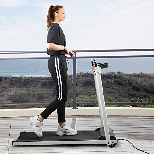 Image of JAXPETY Electric Folding Treadmill 2.0HP Fitness Motorized Running Jogging Machine Perfect for Home /Office Gym with Large LED Display, 12 Preset Programs, Black