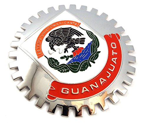 Image of Guanajuato Mexico Grille Badge for car Truck Grill Mount Mexican Flag