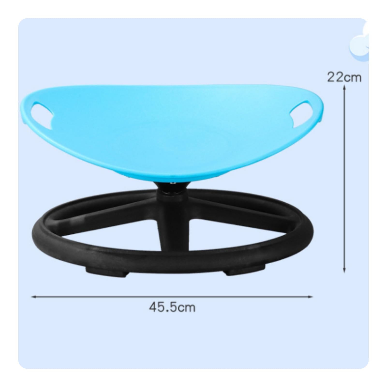 Chaise Développement Vestibulaire Circulaire Siège Trnant Poignées Intégrées Stable Siège Rotatif Base Antidérapante pr Enfants