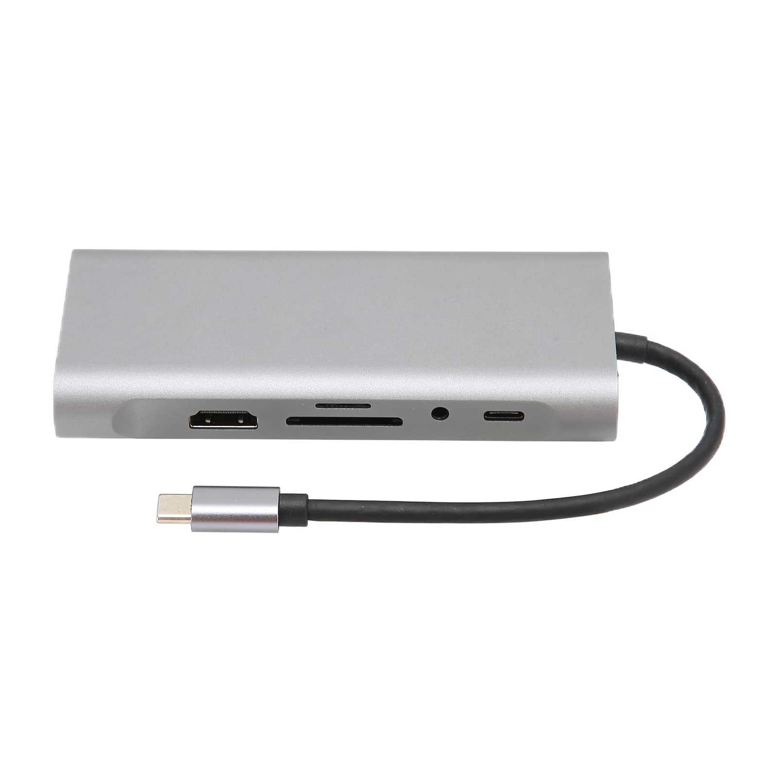 Dock di Espansione Docking Station Portatile Multifunzionale 11 in 1 Ad Alta Definizione in Lega di Alluminio per Computer con Canale di Tipo C per Viaggiatori D'affari