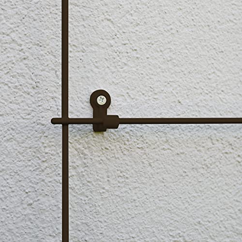 Windhager Wandbefestigung für Metall-Gitterspalier, Befestigung für Spalier, 32 x 16 x 33mm, anthrazit, 4 Stk.