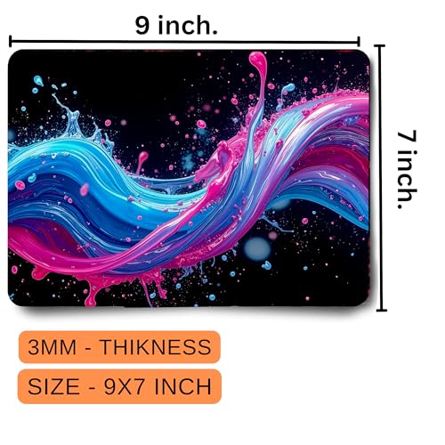 Image of Mouse Pad with Non-Slip Rubber Base, Waterproof & Durable Desk Mat for Gaming, Office & Students | Small Laptop & PC Pad | 23x18cm