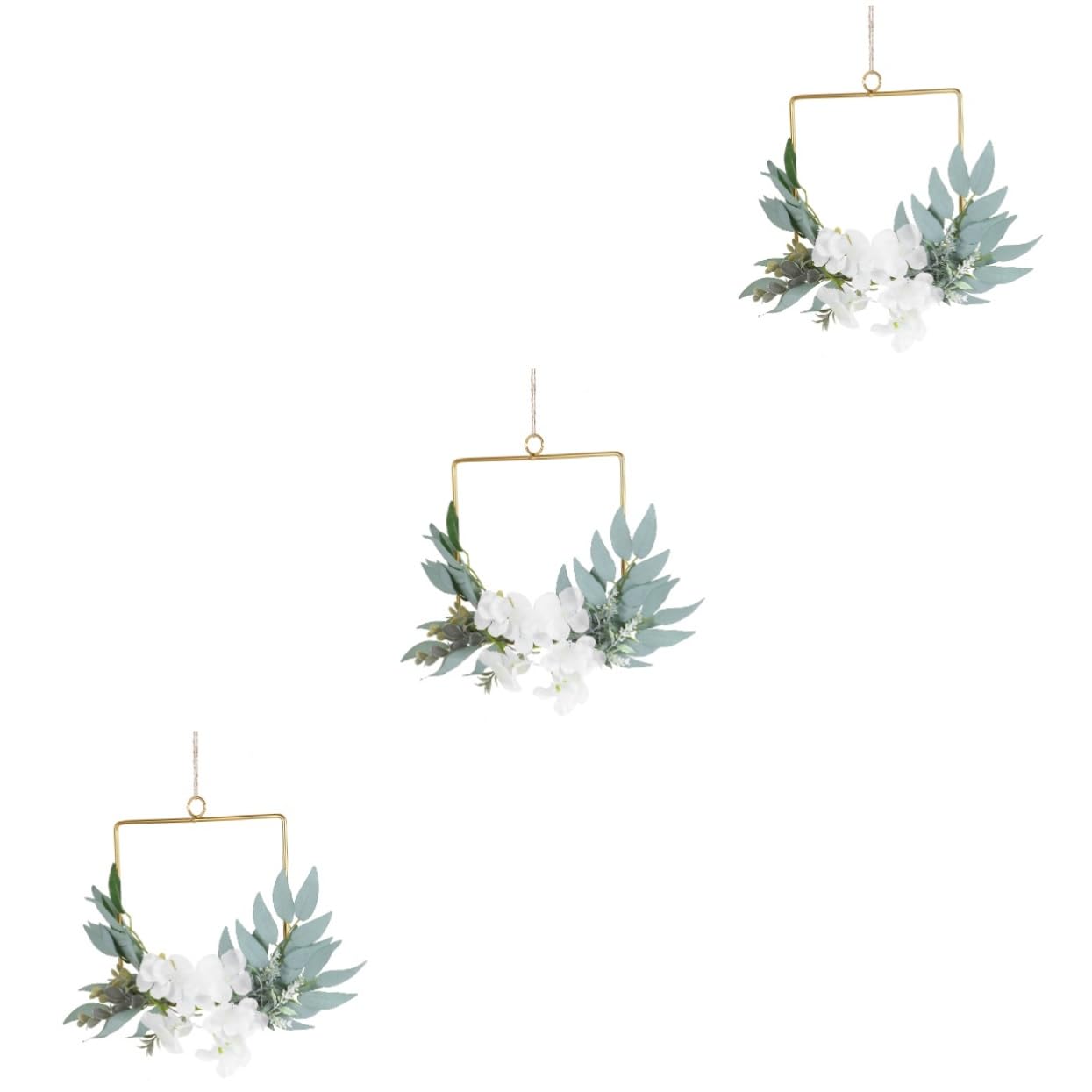PRETYZOOM Guirnalda Colgante De Hierro para Fiesta De Boda 3 Piezas Decorativa para Colgar En La Pared para Decoración De Fiestas.