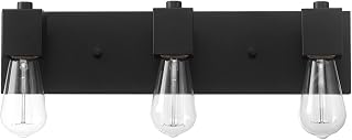 Globe Electric 63000005 18" 3-Light Vanity Light, Matte Black
