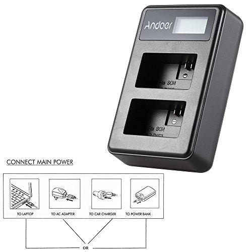 Andoer NP-FW50 Batteria Ricaricabile a LED Display...