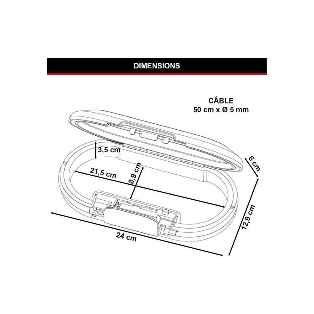 Master Lock Master Mini coffre-fort 5900 Noir 129 x 240 mm