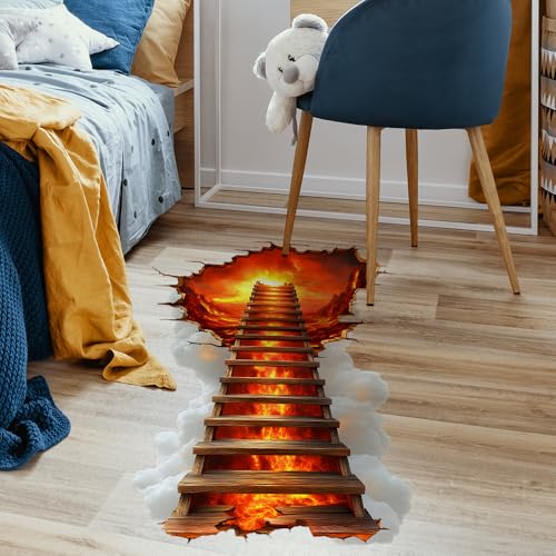 Vinilo Decorativo 3D Volcán Lava Puente Flame Lava miniatura 2