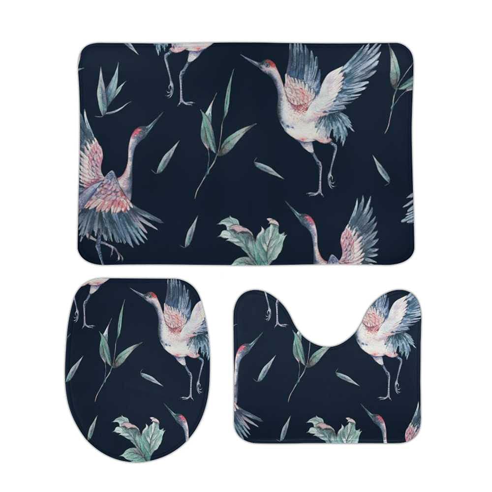 Tapis de salle de bain vintage aquarelle rouge pour un réveil doux et sécurisé