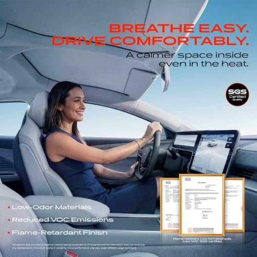 Image of A-Premium Windshield Sun Shad Compatible with Honda Civic 2016-2021 | Foldable Car Sun Shade with Storage Bag, Blocks Heat & UV Rays, Keeps Vehicle Cooler Accessories