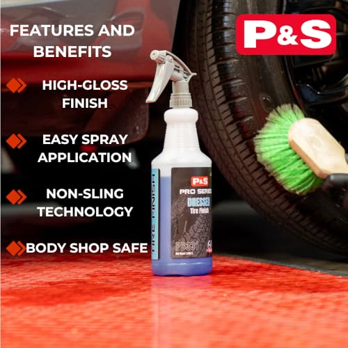Image of P & S Professional Detail Products Dressed Tire Finish - Water-Based, High-Gloss Tire Dressing for a Clean, Satin Shine - 1 Gallon