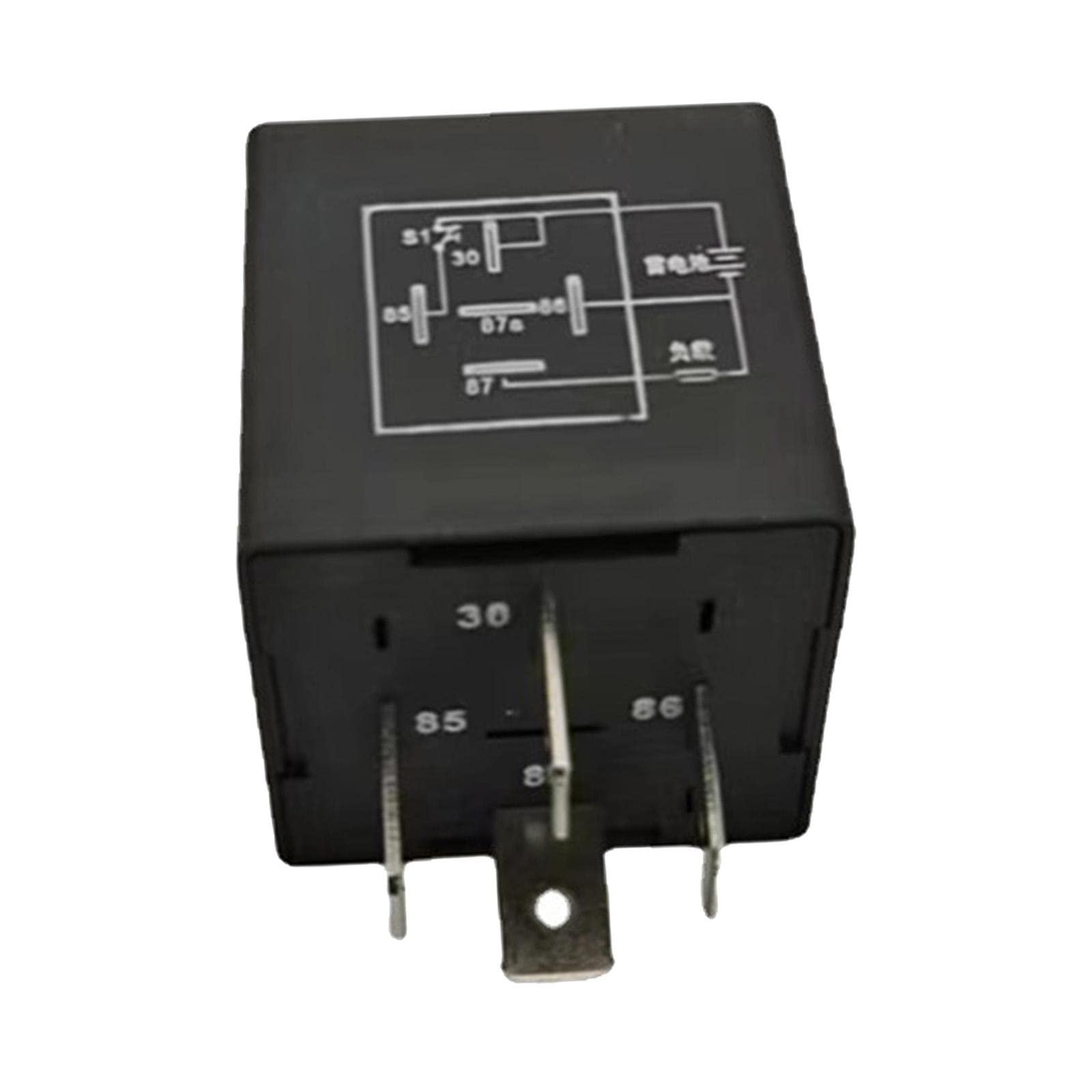 Colcolo Relais temporisé 12V Interrupteur de relais de remplacement professionnel durable Relais à usage automobile Portable 4 broches pour bateaux Camion, 60 secondes