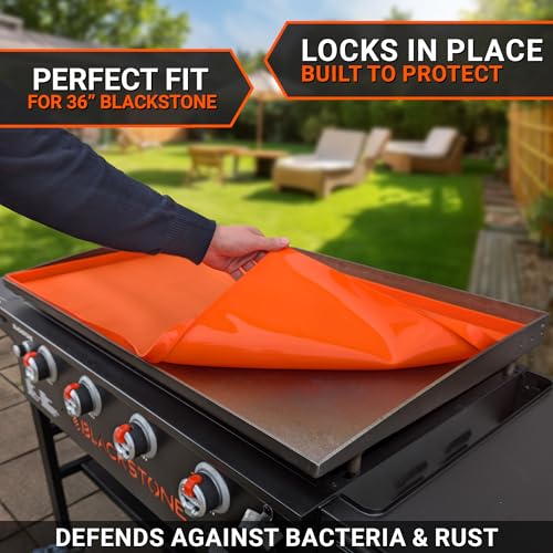 Image of 36 inch Premium Silicone Griddle Mat for Blackstone 36 Inch Grill, Heavy Duty Food Grade Silicone Griddle Cover, Keep Your Grill Clean and Rust-Free All Year Long