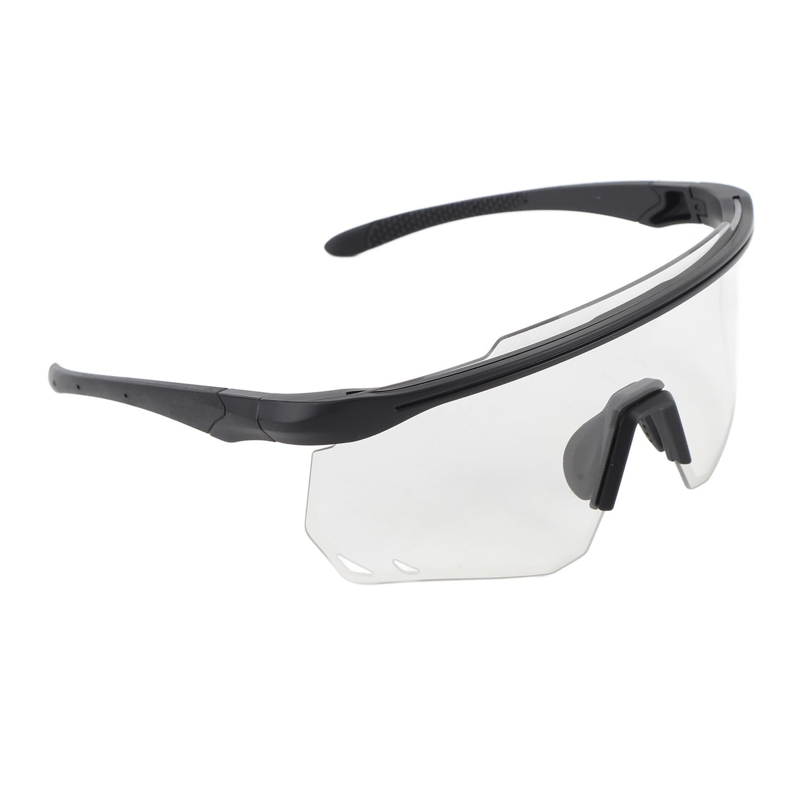 Alomejor Photochromic Cycling Glasses, TR90 Frame PC Lens Anti Fog Windproof Biking Sunglasses for Outdoor Sports (Black)