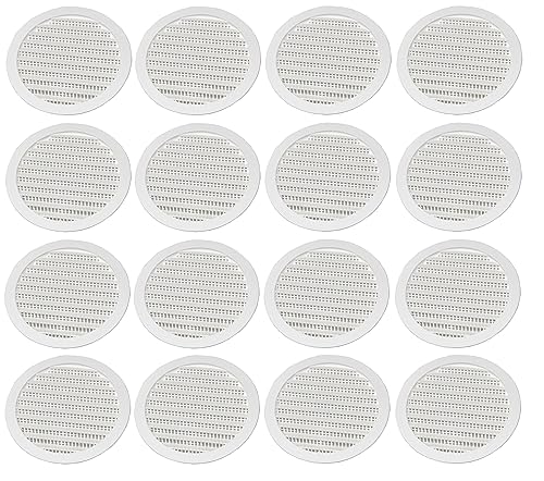 Grille d'aération ronde plastique blanc 10,2 cm pour ventilation