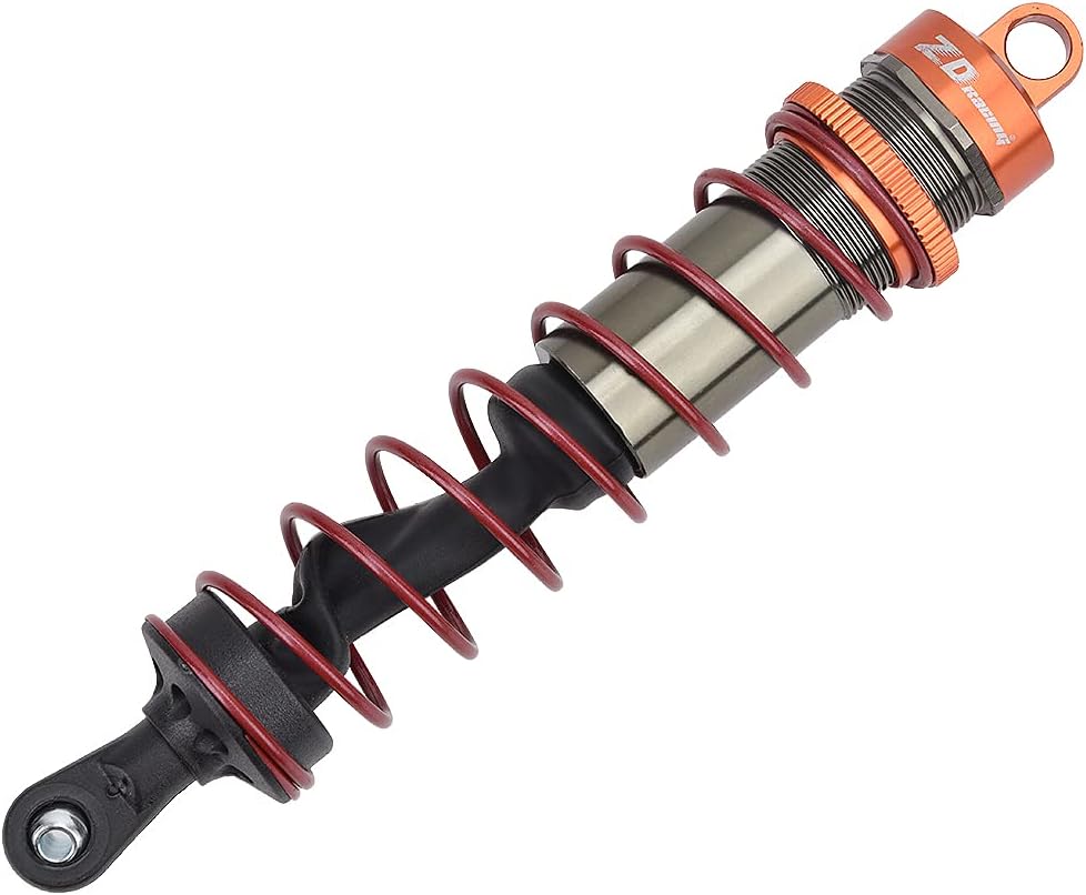 Tbest RC Car Shock Damper, 4pcs Metal Oil Pressure Adjustable Front Shock Damper Rear Shock Damper for 1/8 RC Car(Orange) Zd Racing Shocks Arrma Kraton 6S Parts