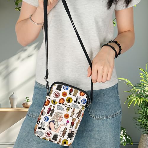 BWWKTOP Daenerys Crossbody Bag Daenerys Fans Gifts Eddard Crossover Shoulder Bag Stark & Targaryen Gift Stark-Inspired Merch4
