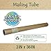 Earth Hugger Kraft Mailing Tube,(Pack of 12), 3