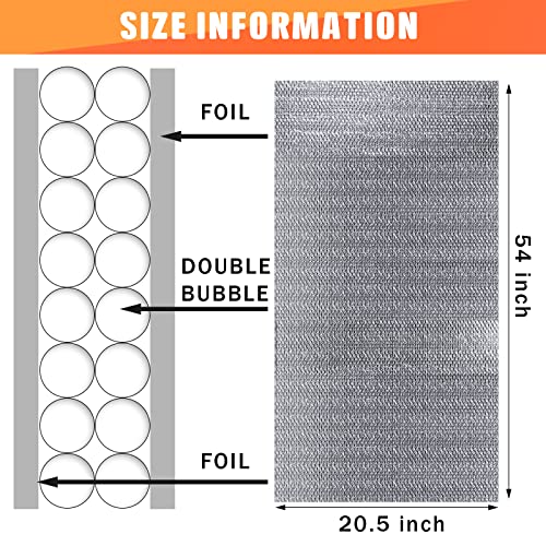 Gerrii Garage Door Insulation Set Double Bubble Insulation Panels Reflective Aluminum Radiant Barrier Thermal Insulation Shield With Adhesive Tape For Garage Greenhouse Attics Walls thumb #1