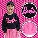 Barbie Toddler Girls French Terry Dress Black 5T