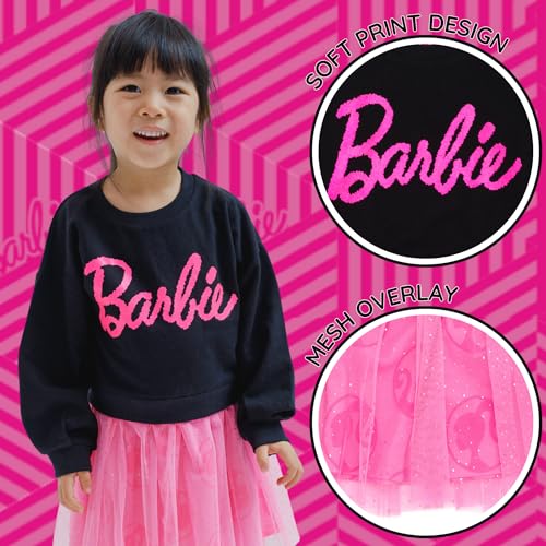 Barbie Girls French Terry Dress Toddler to Big Kid4