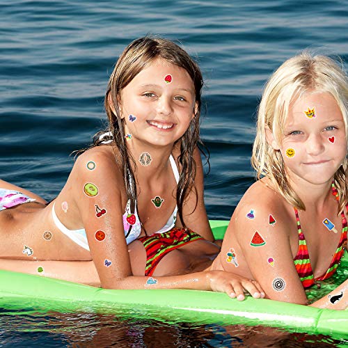 Konsait Temporary Tattoos For Girls Boys Kids Women (30Sheets), Cartoon Cute Tiny Waterproof Temporary Tattoo Fake Tattoos Body Art Sticker Hand Neck Wrist Great Party Goodie Bag Stuffers Party Filler #TOP6