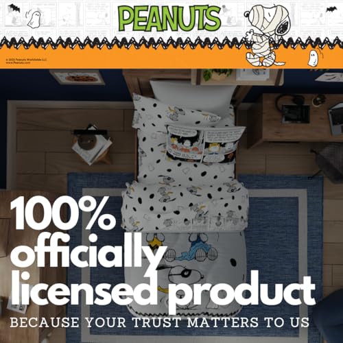Image of Peanuts Snoopy Bedding Set, 4 Piece Super Soft Reversible Comforter and Sheet Set, Twin, (100% Officially Licensed Product) by Franco Collectibles