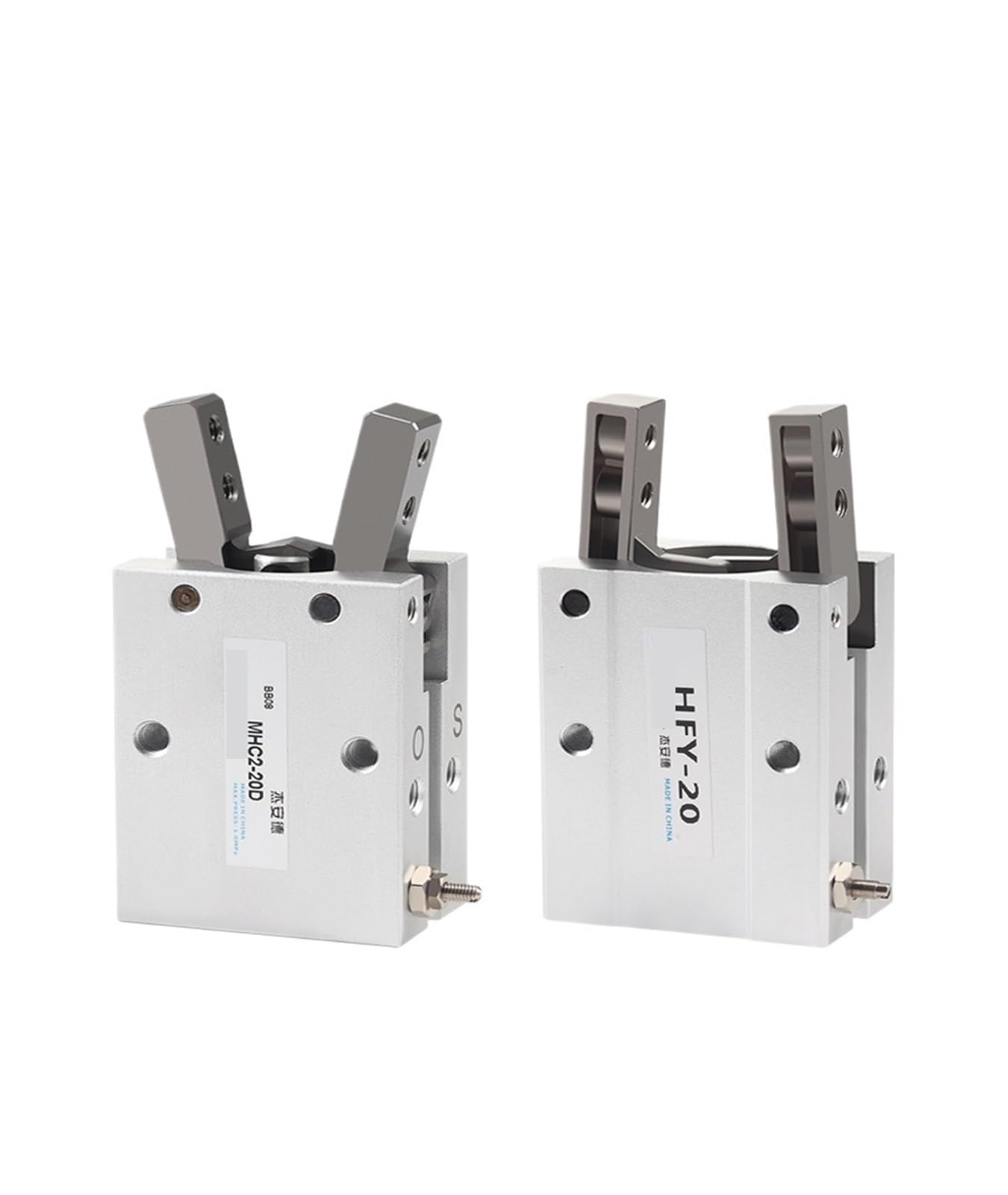 Vérin pneumatique à doigt MHC2 pour stopper les erreurs de tri
