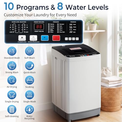 Image of Winado 28LBS Full Automatic Portable Washing Machine with Drain Pump