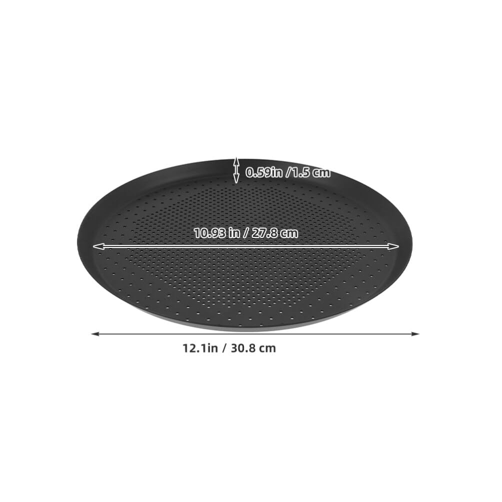 Luxshiny Teglia Pizza Rotonda Maglia Fine Teglia Pizza in Lega di Alluminio da Antiaderente Facile da Pulare per Forno o Vapore