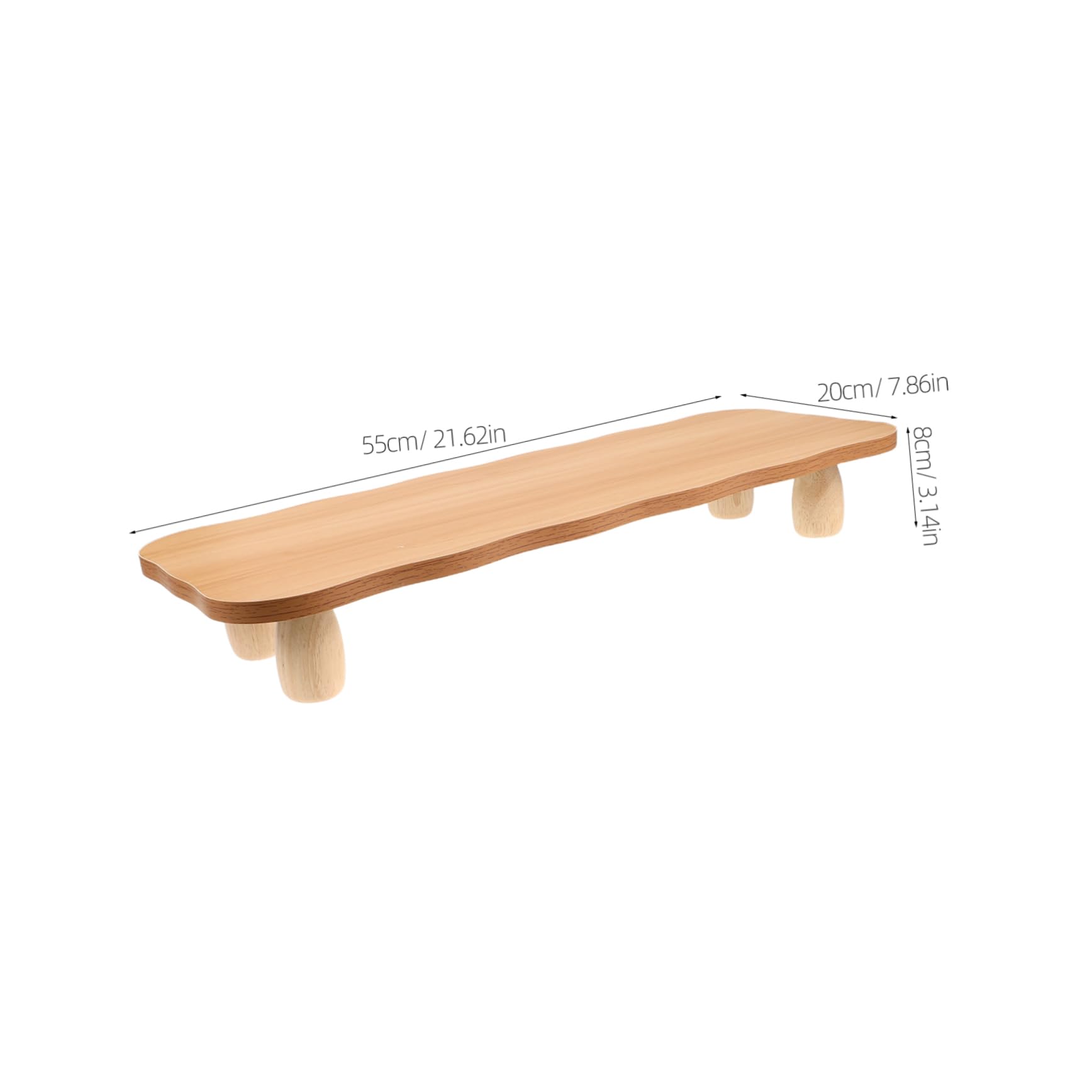 UKCOCO Supporto per Monitor da Ufficio in Legno Mensola Rialzata | Organizzatore Multifunzionale per Accessori, Stile Minimal Moderno, Finitura Elegante per Postazione Office