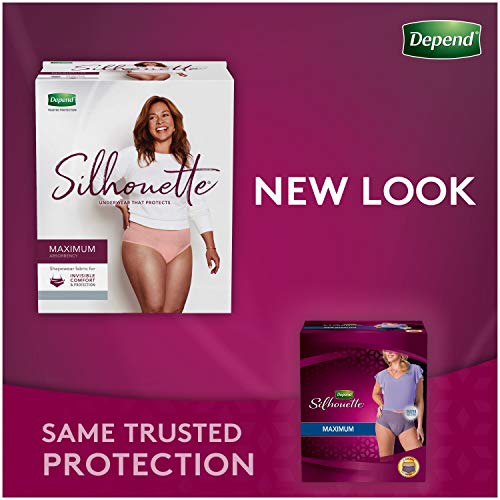 Image of Depend Silhouette Incontinence Underwear for Women with Maximum Absorbency, Large /X-Large, 12 ct