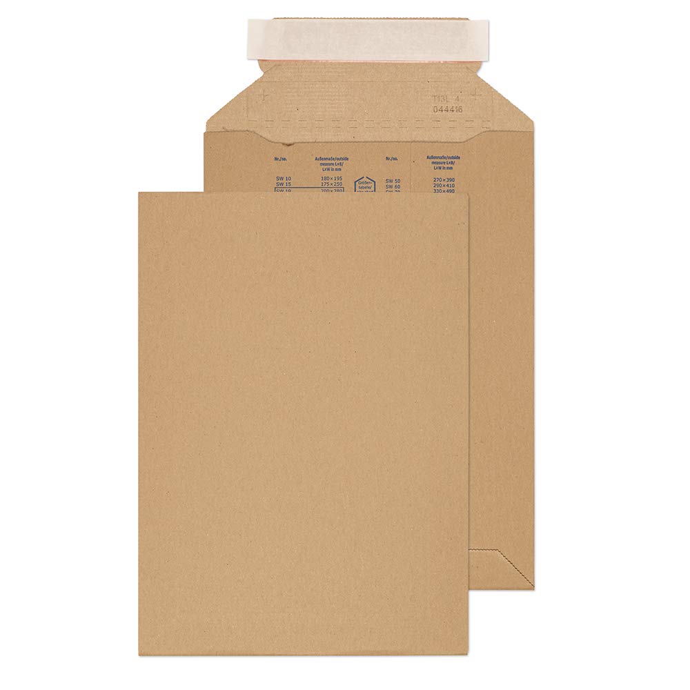 Vita Packaging 280 X 200 Mm 300 gsm Koperta Z Tektury Falistej Odrywane I Zamykane Pce19 Kraft Pakiet 100