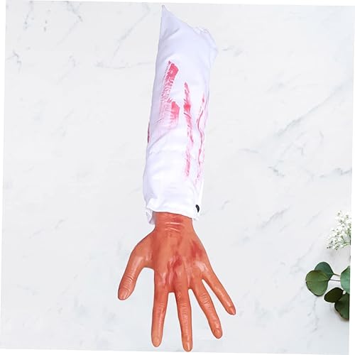 Miniatura 9 de ABOOFAN 2 piezas de accesorios de truco, prótesis de mano falsa para Halloween, brazo roto de mano falsa para Halloween, manos falsas para