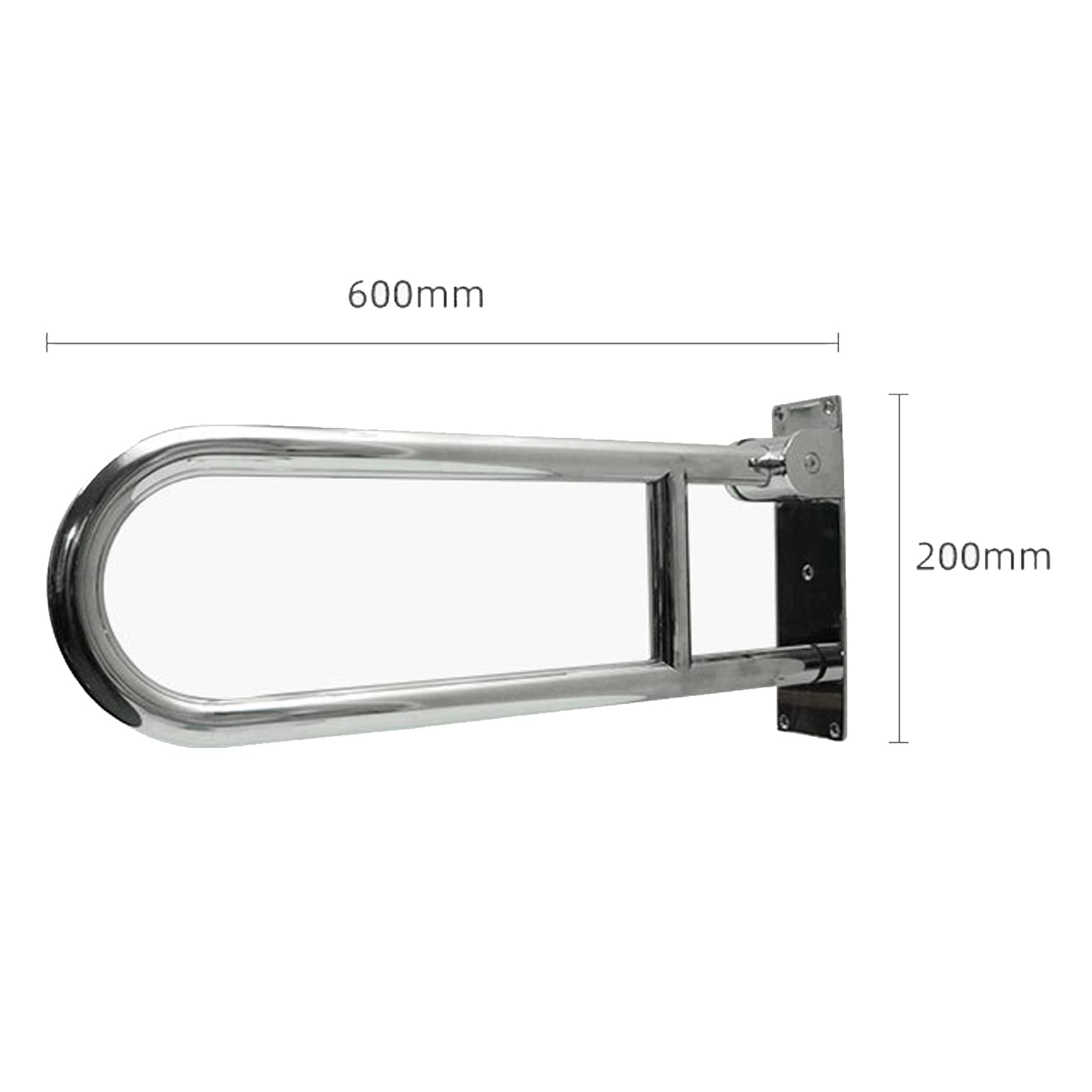 Asa De Seguridad para Baño para Ancianos, minusválidos, Antideslizante Asideros de Ducha, Baranda de Baño, Tirador para baño,Silver-60cm/24in