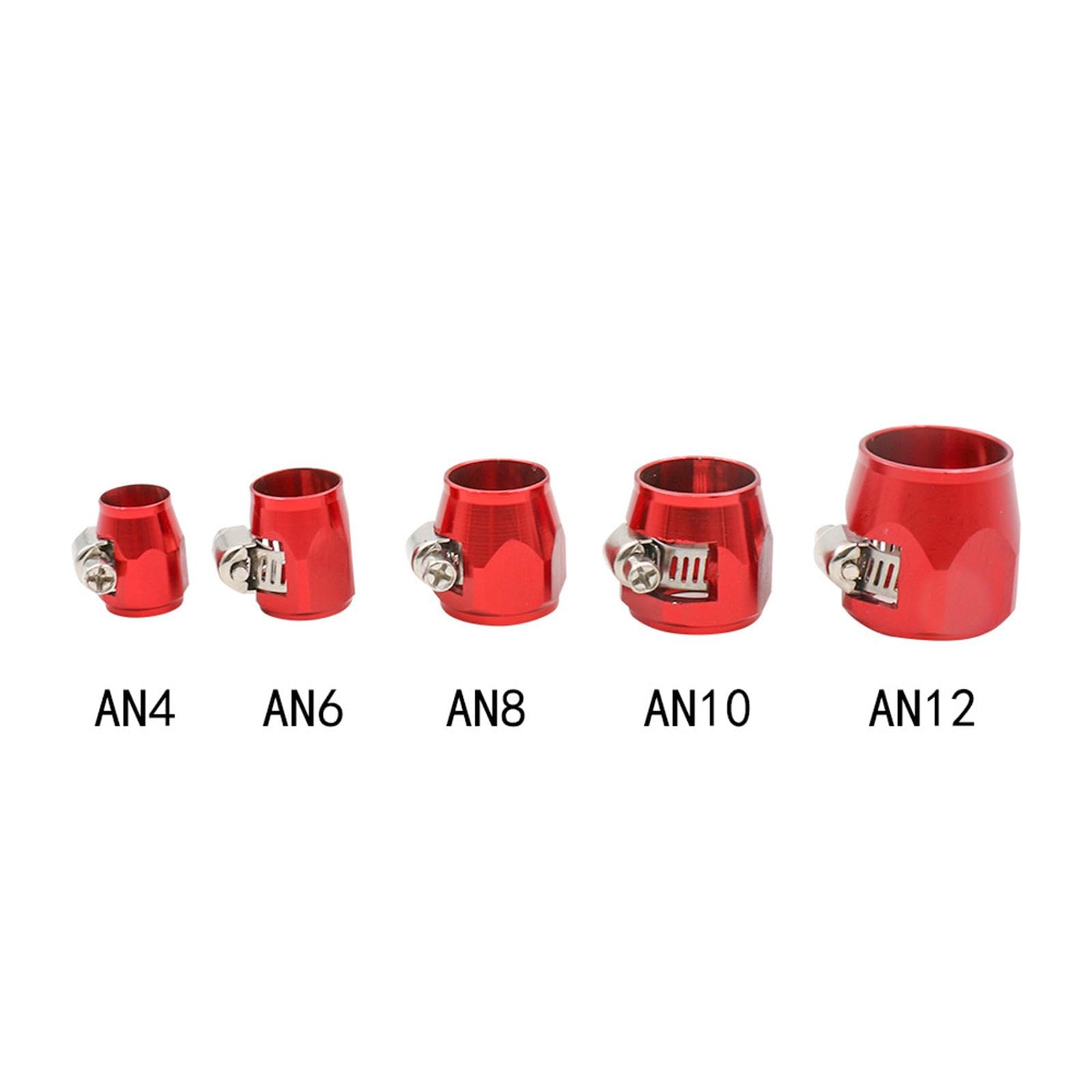 5x 4 Piezas Abrazaderas para Acabado Combustible Tapa Extremo Aluminio Resistente a Desgaste Instalación Sencilla Ad