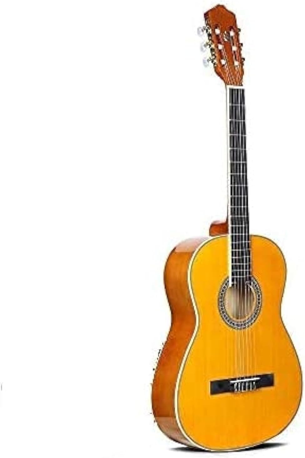 Mike Music Full Size 40 Nylon-String Classical Guitar with Bag, Brown (40C, Brown)