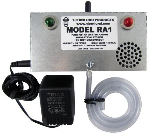 Tjernlund Ra1 Radon ventilador fallo alarma para seguridad de Pro Radon mitigación sistemas por Tjernlund