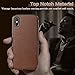 LOHASIC for iPhone Xs Max Case, Premium Leather Slim Luxury Flexible Defender Anti-Slip Soft Grip Scratch Resistant Protective Cover Cases Compatible with iPhone Xs Max (2018) 6.5 inch - Brown
