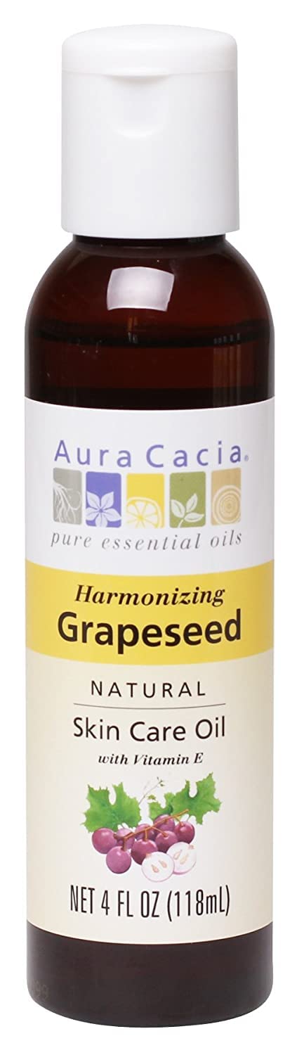 Aura Cacia Grapeseed Skin Care Oil | GC/MS Tested for Purity | 118ml (4 fl. oz.) Aura Cacia Grapeseed Skin Care Oil | GC/MS Tested for Purity | 118ml (4 fl. oz.)