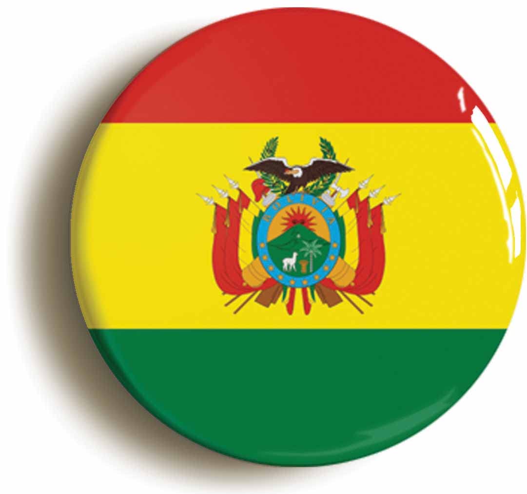 Bolivia National Flag Fridge Magnet (Circular 2inch / 50mm Diameter)