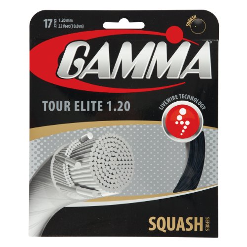 GAMMA - Gamma Tour Elite Squash 17 gauge, 1.20 mm/ 33 feet(10.0m) String