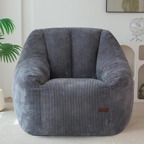 MAXYOYO Sillón Puff de Cuerda con Relleno de Espuma – Sofá Moderno, Ergonómico y Cómodo, Puff para Adultos y Niños para Sala y Dormitorio